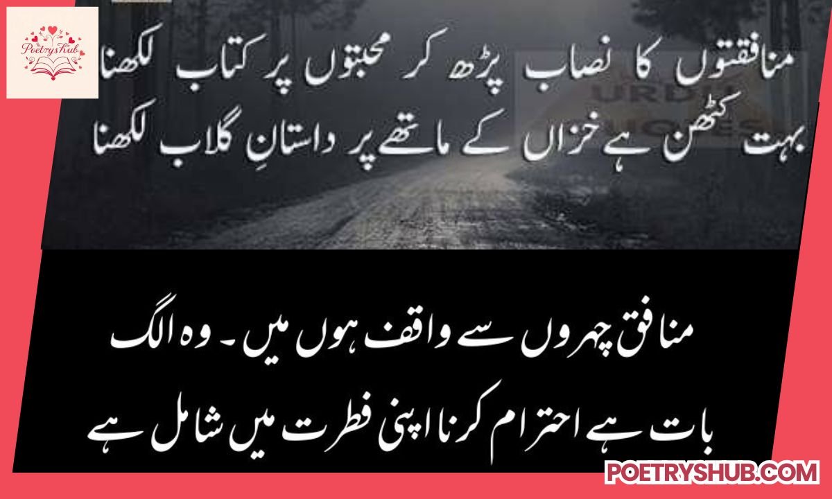 80+ Best Munafiq Poetry in Urdu | 2 Line Shayari on Hypocrisy