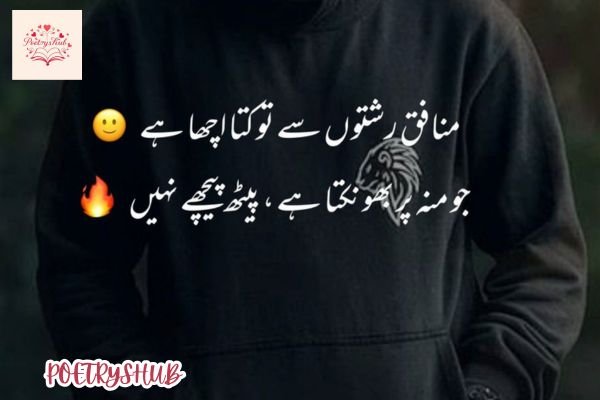 Sad Munafiq Poetry in Urdu – 2 Line Shayari