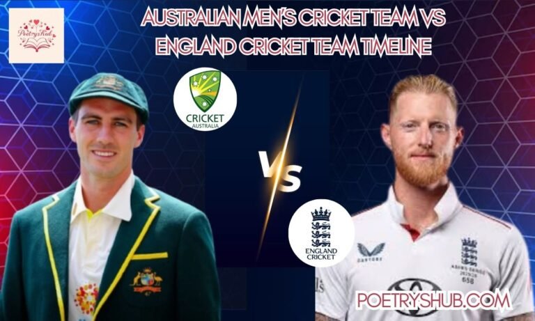 Australian Men’s Cricket Team vs England Cricket Team Timeline
