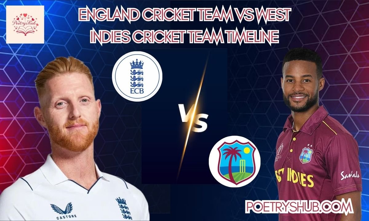 England Cricket Team vs West Indies Cricket Team Timeline