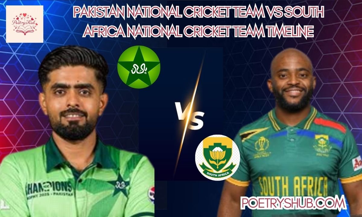 Pakistan National Cricket Team vs South Africa National Cricket Team Timeline